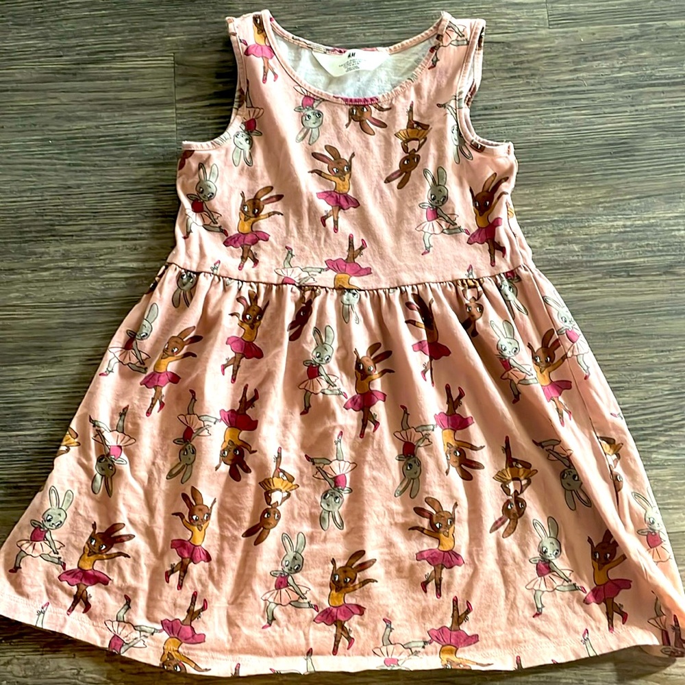 Rabbits light pink color dress